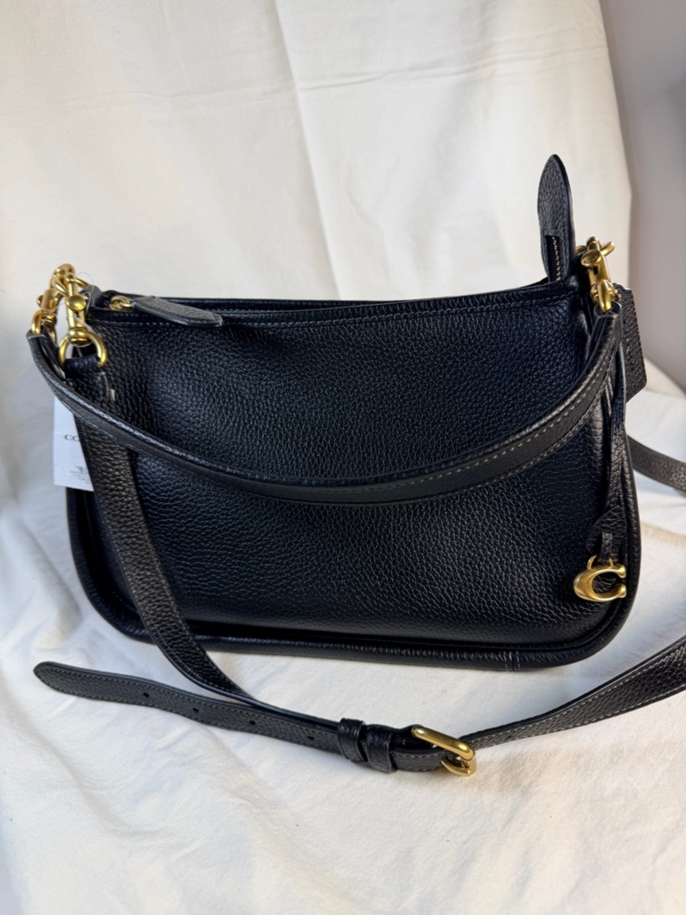 Coach Cary Black Leather Shoulder Bag - CC437 Crossbody